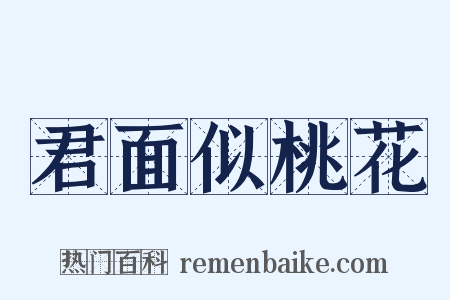 君面似桃花是什么意思的图片